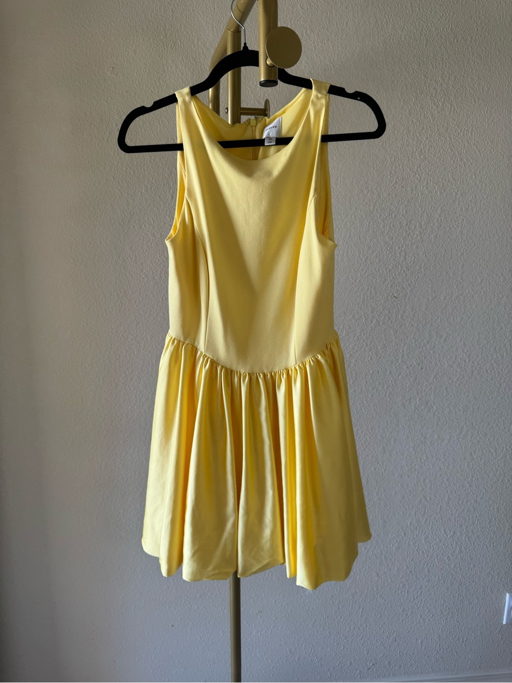 Maeve Anthropologie Yellow Fit & Flare Sleeveless Mini Dress XS - Picture 2 of 5